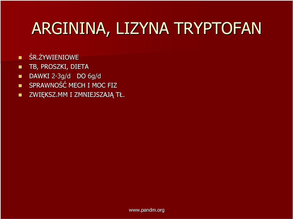 DAWKI 2-3g/d 2 DO 6g/d SPRAWNOŚĆ