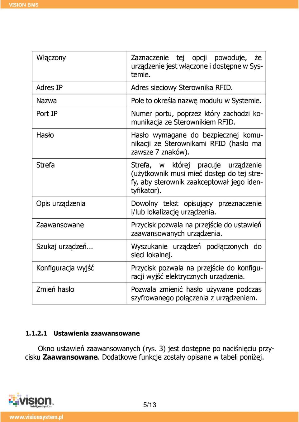 Strefa Strefa, w której pracuje urządzenie (użytkownik musi mieć dostęp do tej strefy, aby sterownik zaakceptował jego identyfikator).