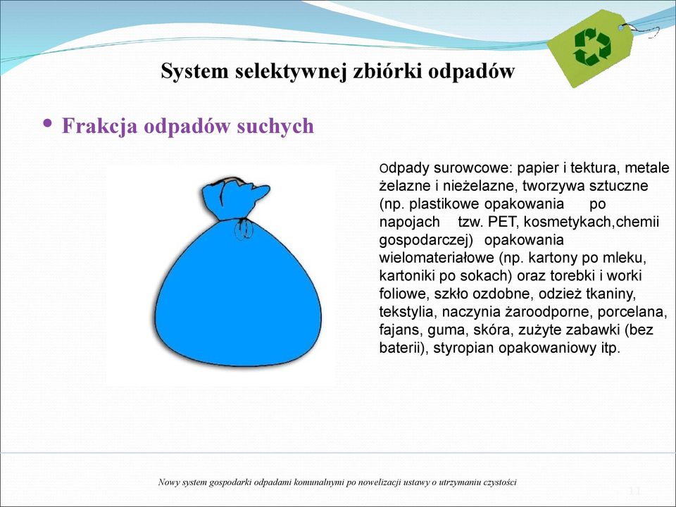 PET, kosmetykach,chemii gospodarczej) opakowania wielomateriałowe (np.