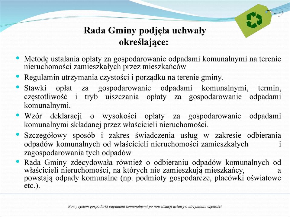 Wzór deklaracji o wysokości opłaty za gospodarowanie odpadami komunalnymi składanej przez właścicieli nieruchomości.