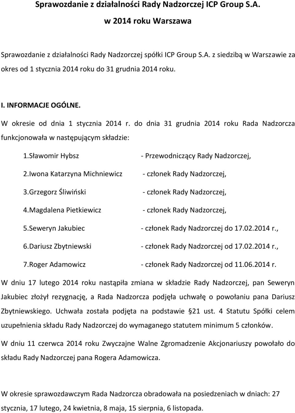 Grzegorz Śliwiński 4.Magdalena Pietkiewicz 5.Seweryn Jakubiec 6.
