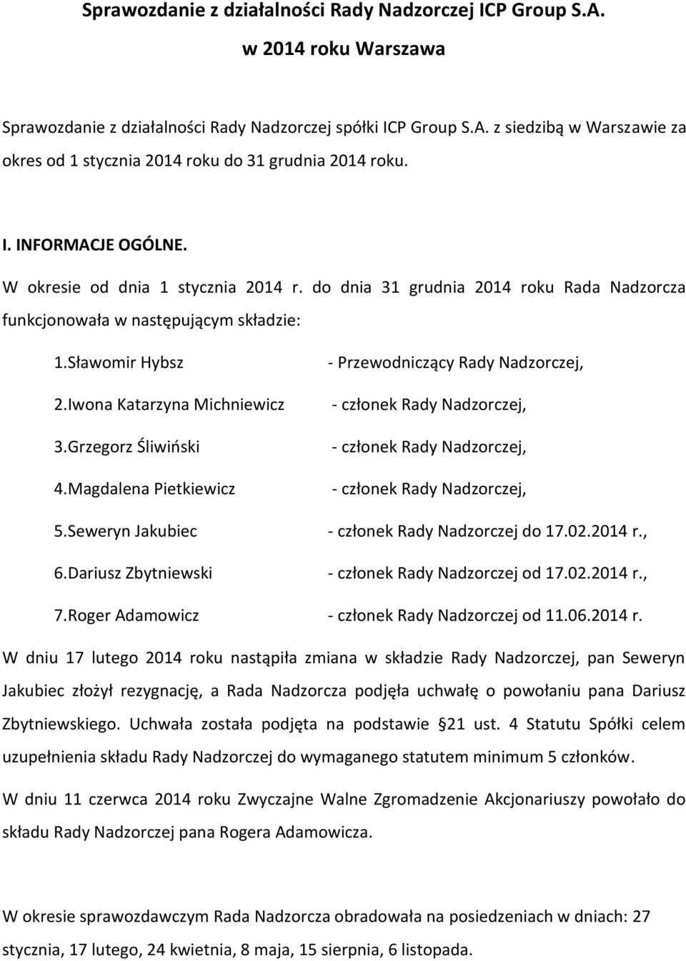 Grzegorz Śliwiński 4.Magdalena Pietkiewicz 5.Seweryn Jakubiec 6.