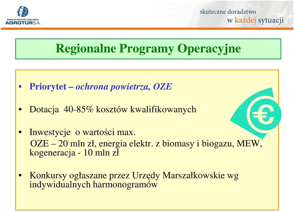 OZE 20 mln zł, energia elektr.