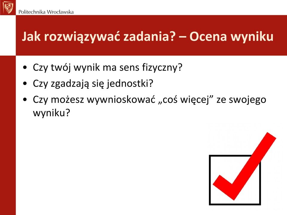 fizyczny? Czy zgadzają się jednostki?