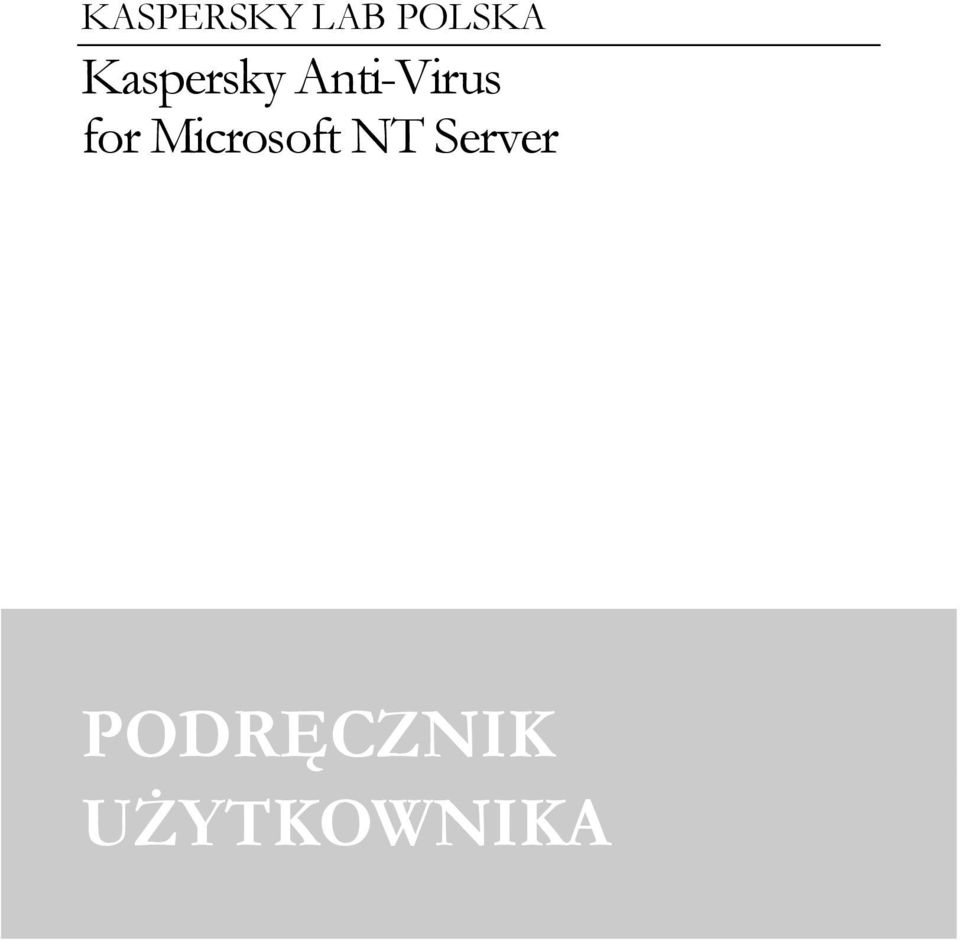 for Microsoft NT