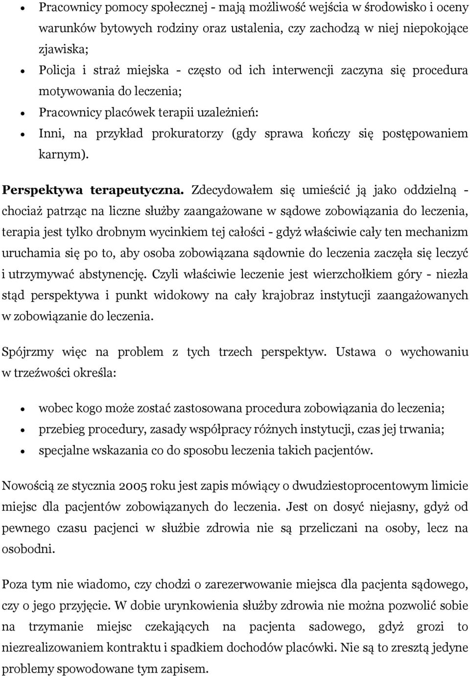 Perspektywa terapeutyczna.