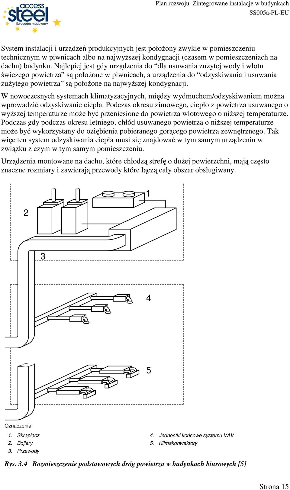 kondygnacji. W nowoczesnych systemach klimatyzacyjnych, między wydmuchem/odzyskiwaniem moŝna wprowadzić odzyskiwanie ciepła.