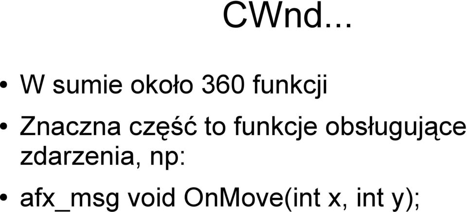 funkcje obsługujące