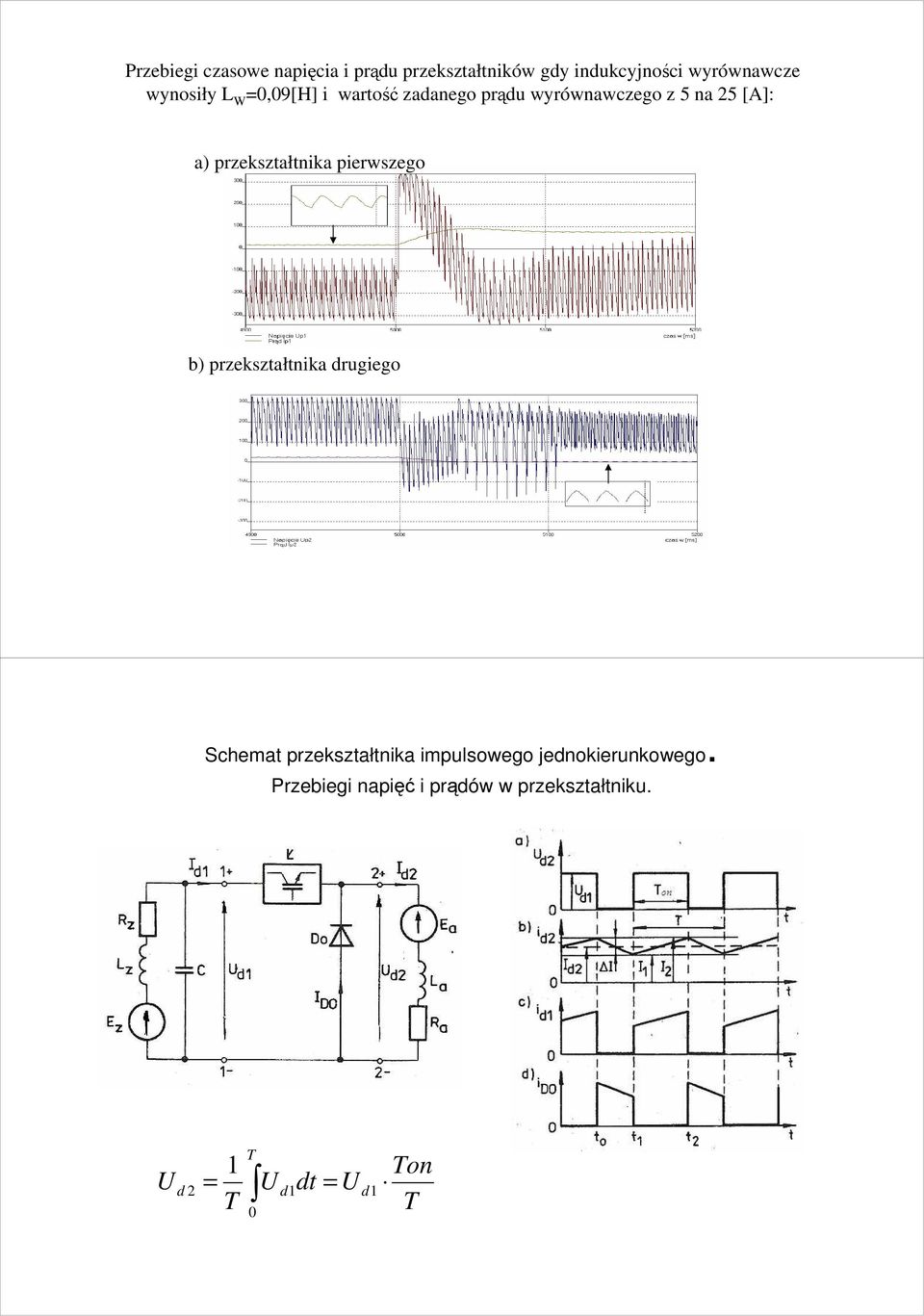 przekształtnika pierwszego b) przekształtnika drugiego Schemat przekształtnika