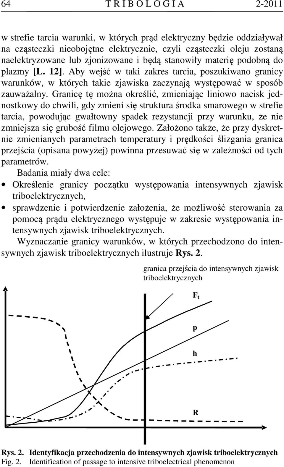 Granicę tę można określić, zmieniając liniowo nacisk jednostkowy do cwili, gdy zmieni się struktura środka smarowego w strefie tarcia, owodując gwałtowny sadek rezystancji rzy warunku, że nie