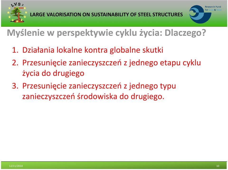 Przesunięcie zanieczyszczeń z jednego etapu cyklu życia do
