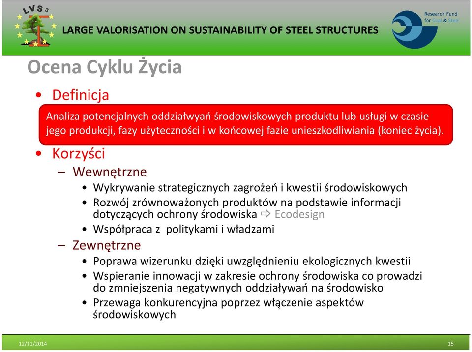 Korzyści Wewnętrzne Wykrywanie strategicznych zagrożeń i kwestii środowiskowych Rozwój zrównoważonych produktów na podstawie informacji dotyczących ochrony środowiska