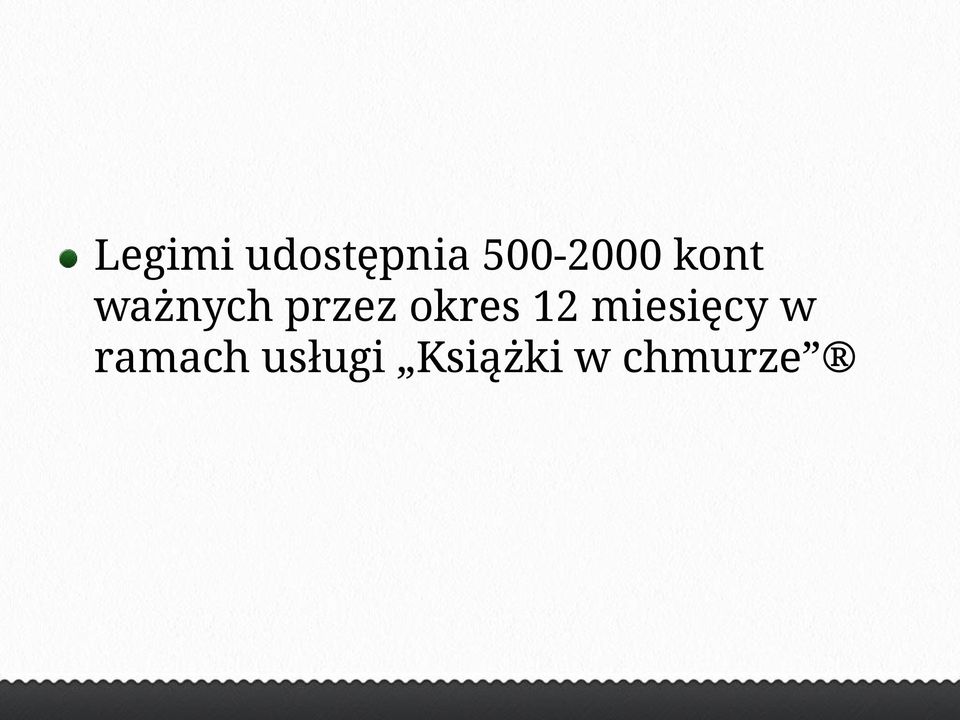 przez okres 12 miesięcy