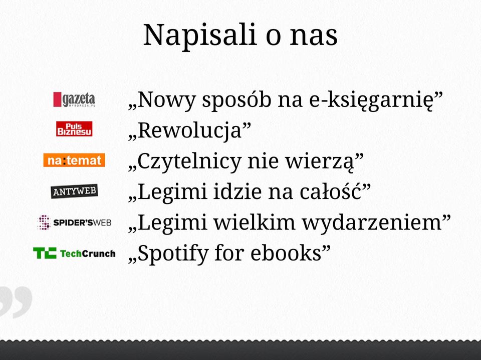 nie wierzą Legimi idzie na całość
