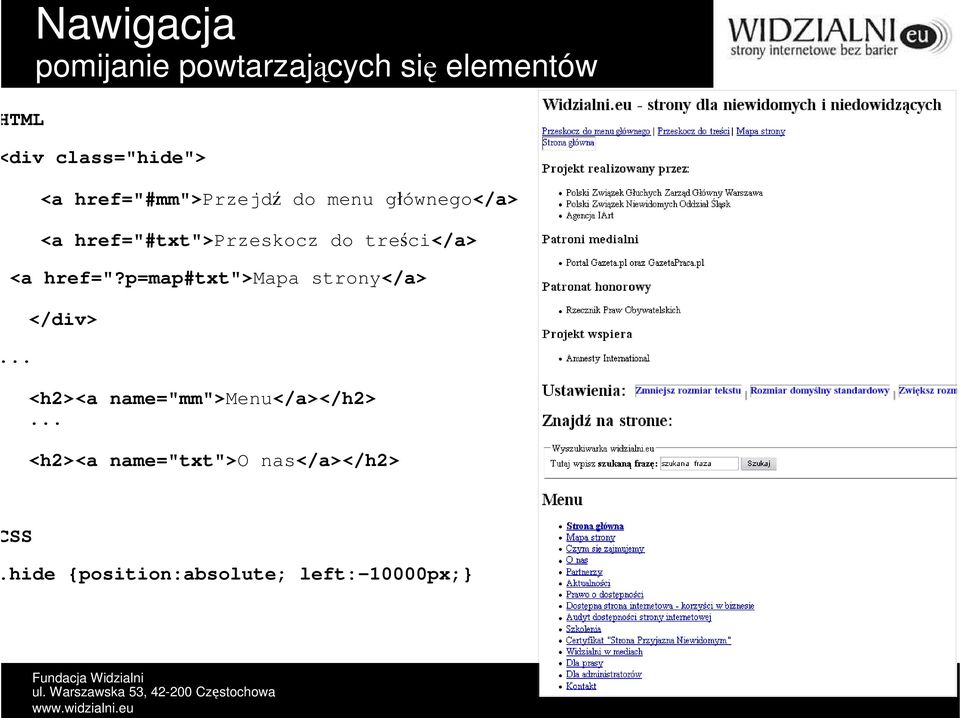 <a href="?p=map#txt">mapa strony</a>... </div> <h2><a name="mm">menu</a></h2>.