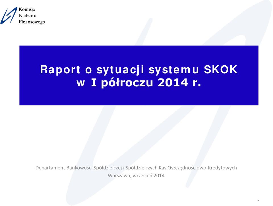 Departament Bankowości Spółdzielczej i