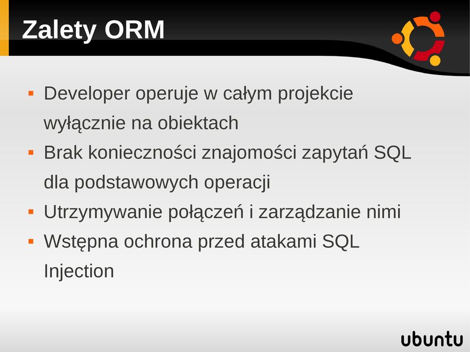 zapytań SQL dla podstawowych operacji Utrzymywanie