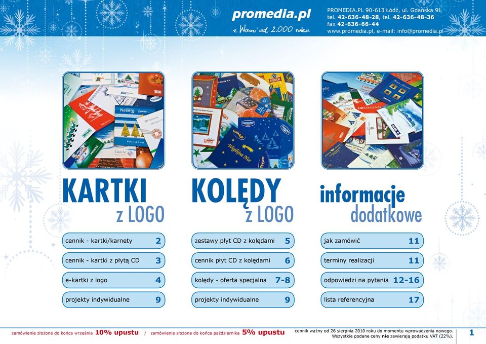 pl KARTKI KOLĘDY informacje z LOGO z LOGO dodatkowe cennik kartki/karnety 2 zestawy płyt CD z kolędami 5 jak