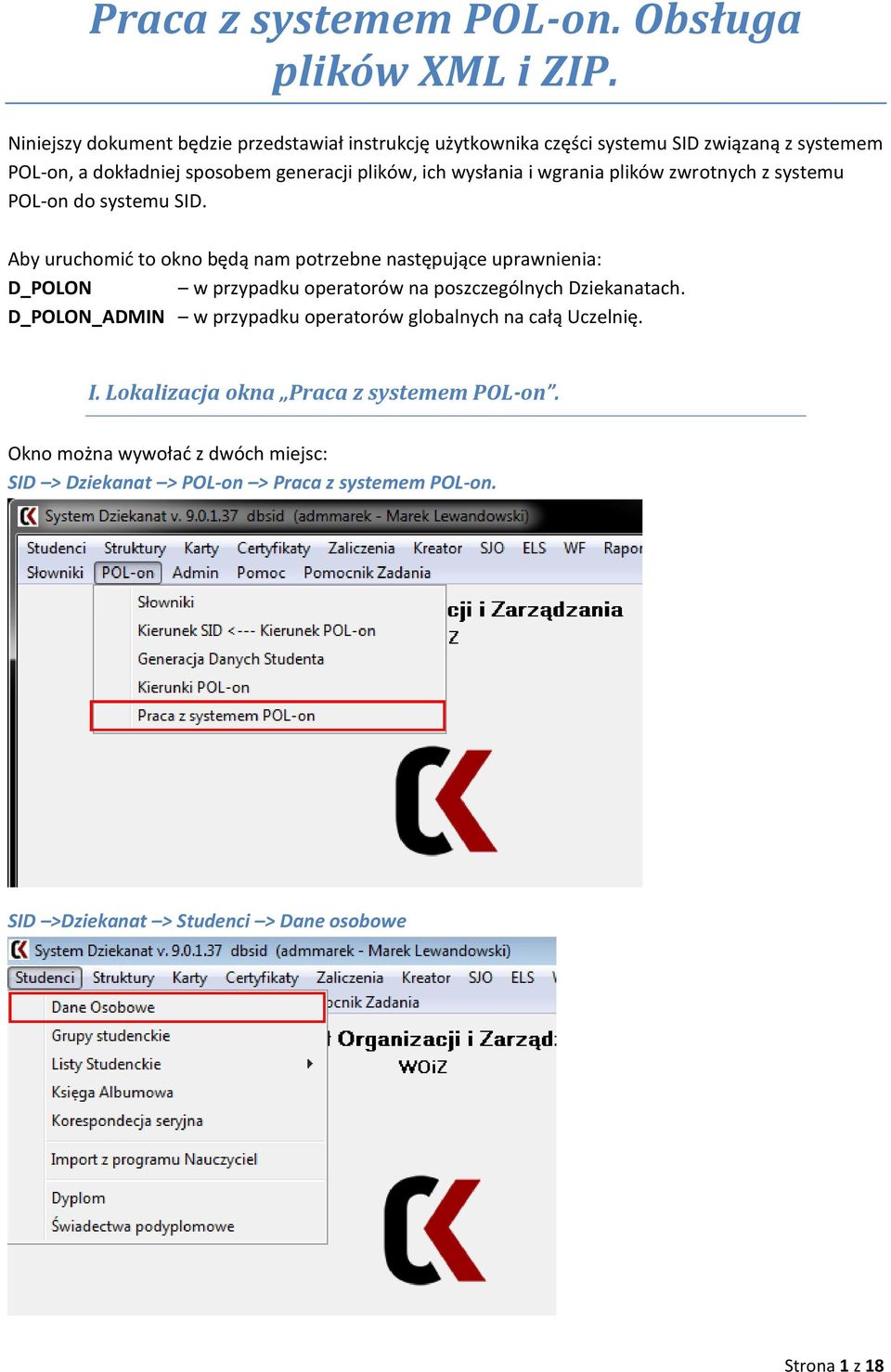 wgrania plików zwrotnych z systemu POL-on do systemu SID.