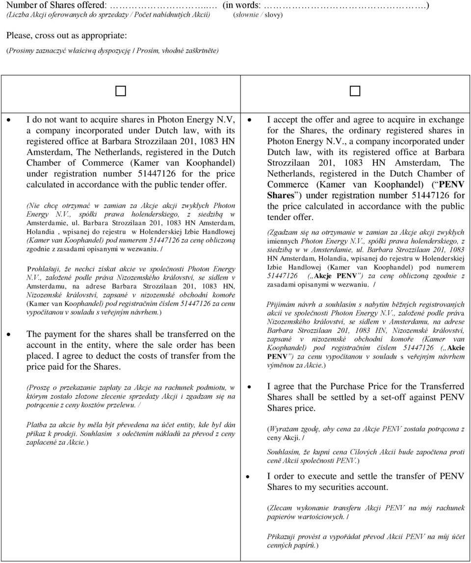 want to acquire shares in Photon Energy N.