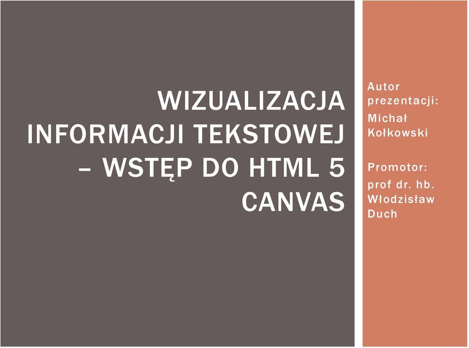 Autor prezentacji: Michał