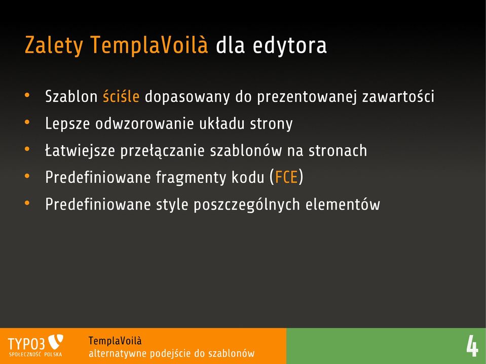 Łatwiejsze przełączanie szablonów na stronach