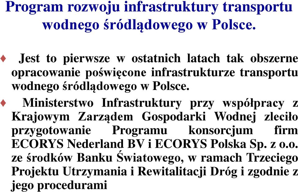 Infrastruktury przy współpracy z Krajow