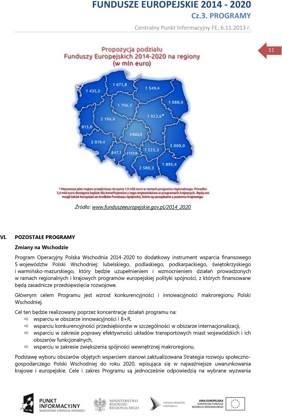 podkarpackiego, świętokrzyskiego i warmińsko-mazurskiego, który będzie uzupełnieniem i wzmocnieniem działań prowadzonych w ramach regionalnych i krajowych programów europejskiej polityki spójności, z