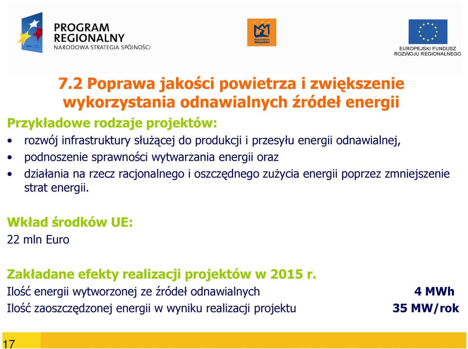 racjonalnego i oszczędnego zuŝycia energii poprzez zmniejszenie strat energii.