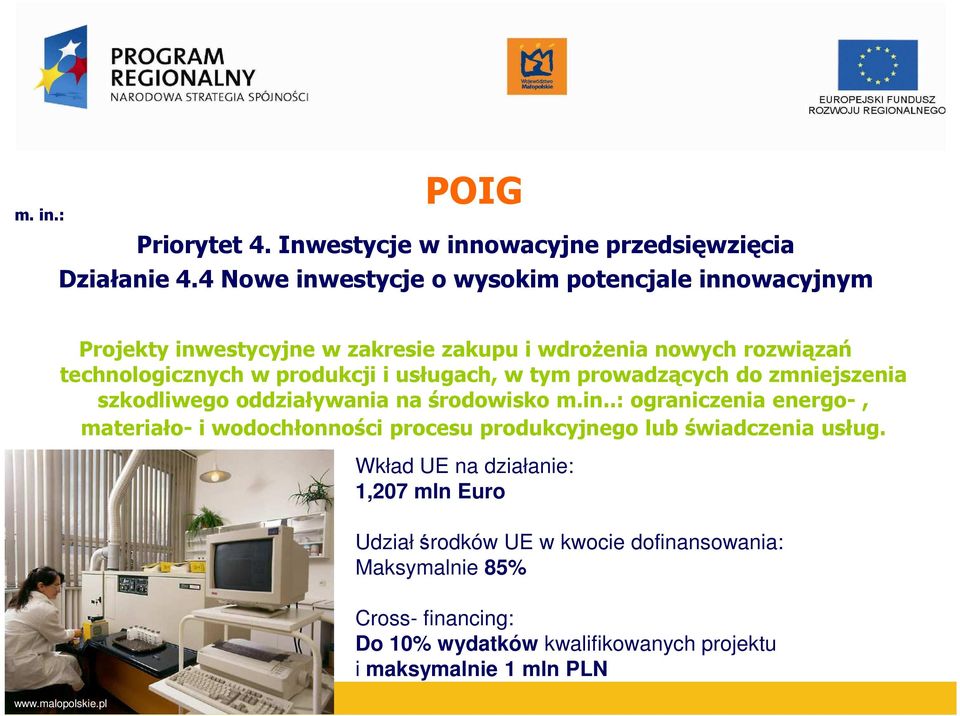 usługach, w tym prowadzących do zmniejszenia szkodliwego oddziaływania na środowisko m.in.