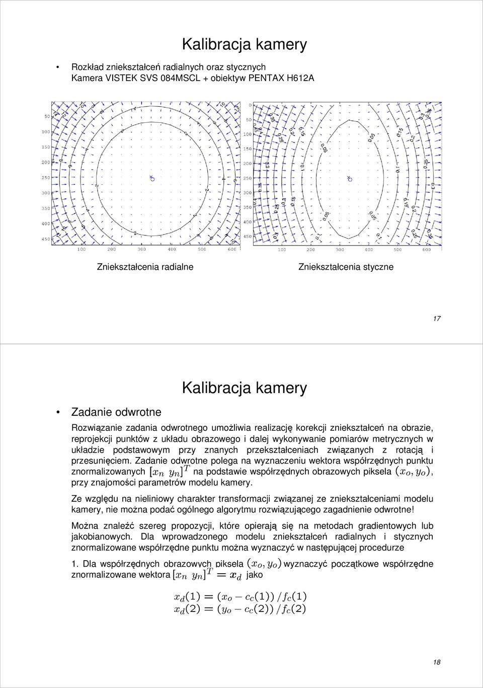 związanych z rotacją i przesunięciem.