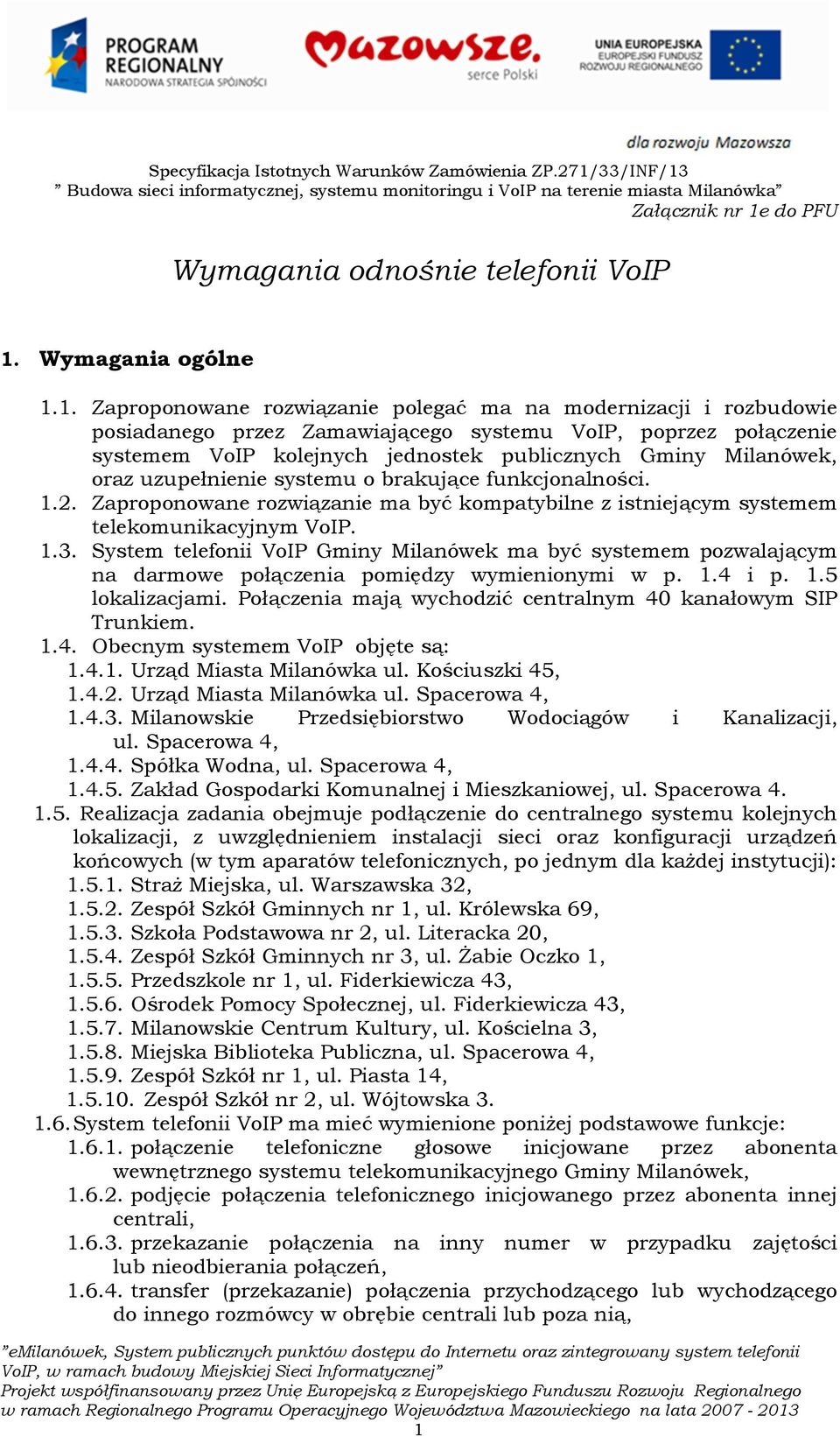 Wymagania ogólne 1.