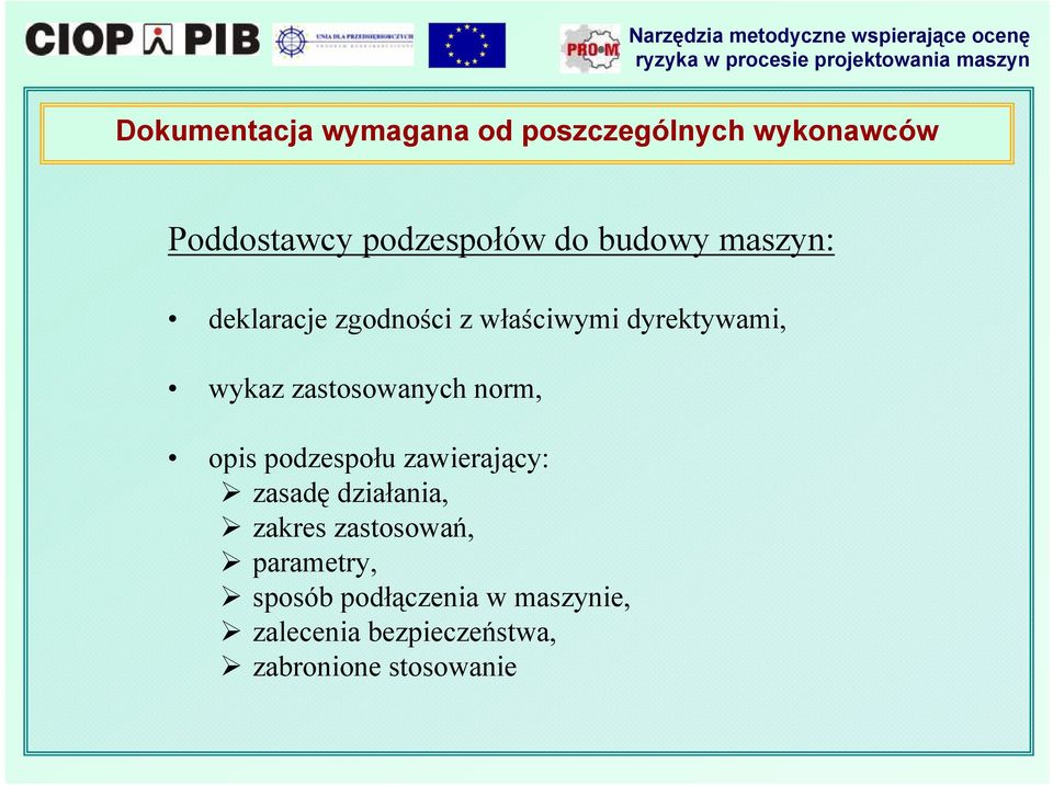 zastosowanych norm, opis podzespołu zawierający: zasadę działania, zakres