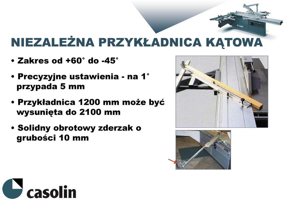 mm Przykładnica 1200 mm może być wysunięta do