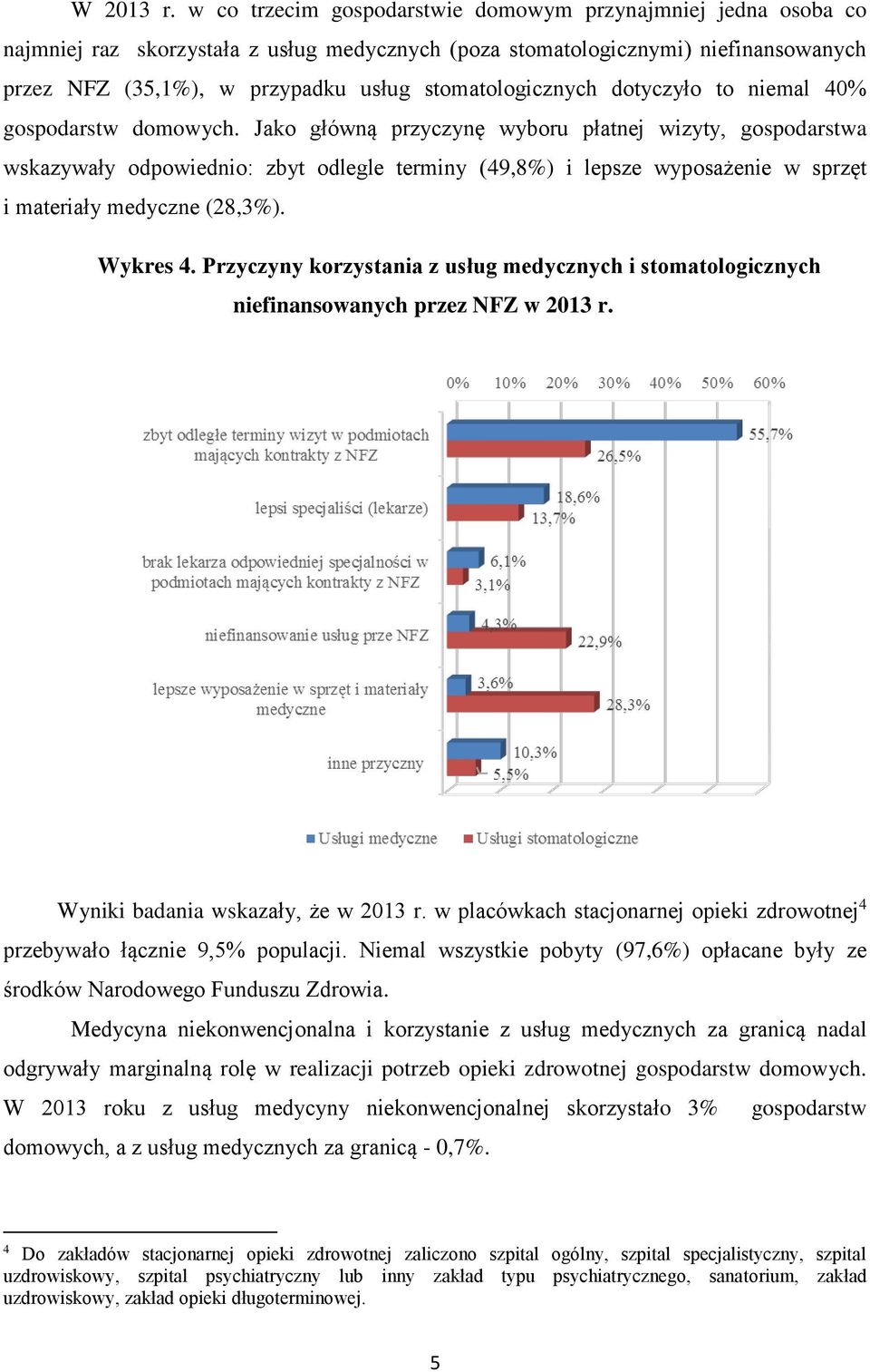 stomatologicznych dotyczyło to niemal 40% gospodarstw domowych.