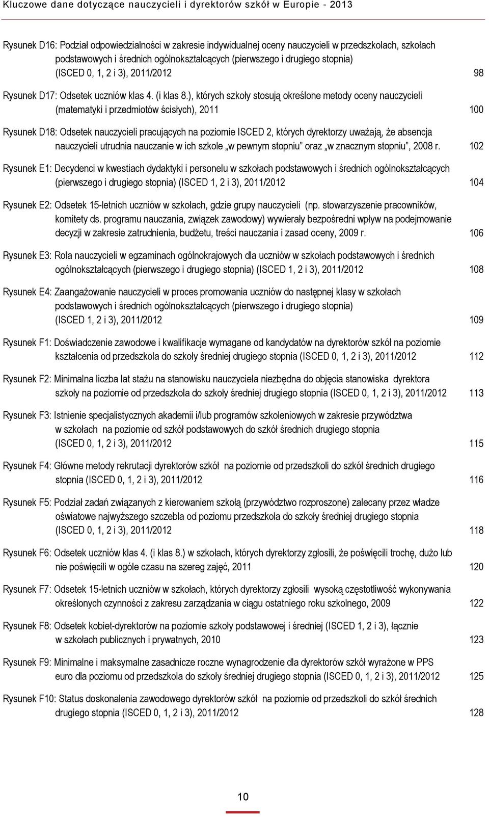 ), których szkoły stosują określone metody oceny nauczycieli (matematyki i przedmiotów ścisłych), 2011 Rysunek D18: Odsetek nauczycieli pracujących na poziomie ISCED 2, których dyrektorzy uważają, że