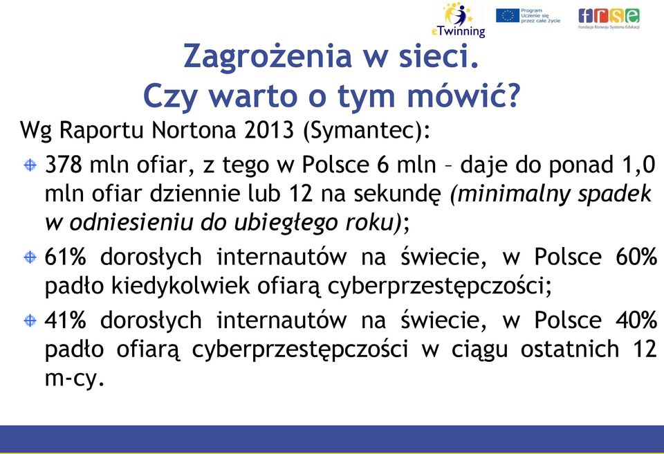 dziennie lub 12 na sekundę (minimalny spadek w odniesieniu do ubiegłego roku); 61% dorosłych internautów na