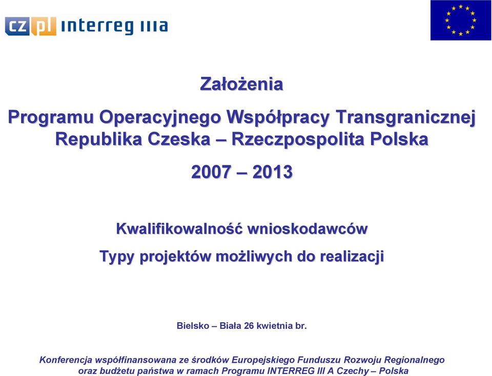 do realizacji Bielsko Biała 26 kwietnia br.