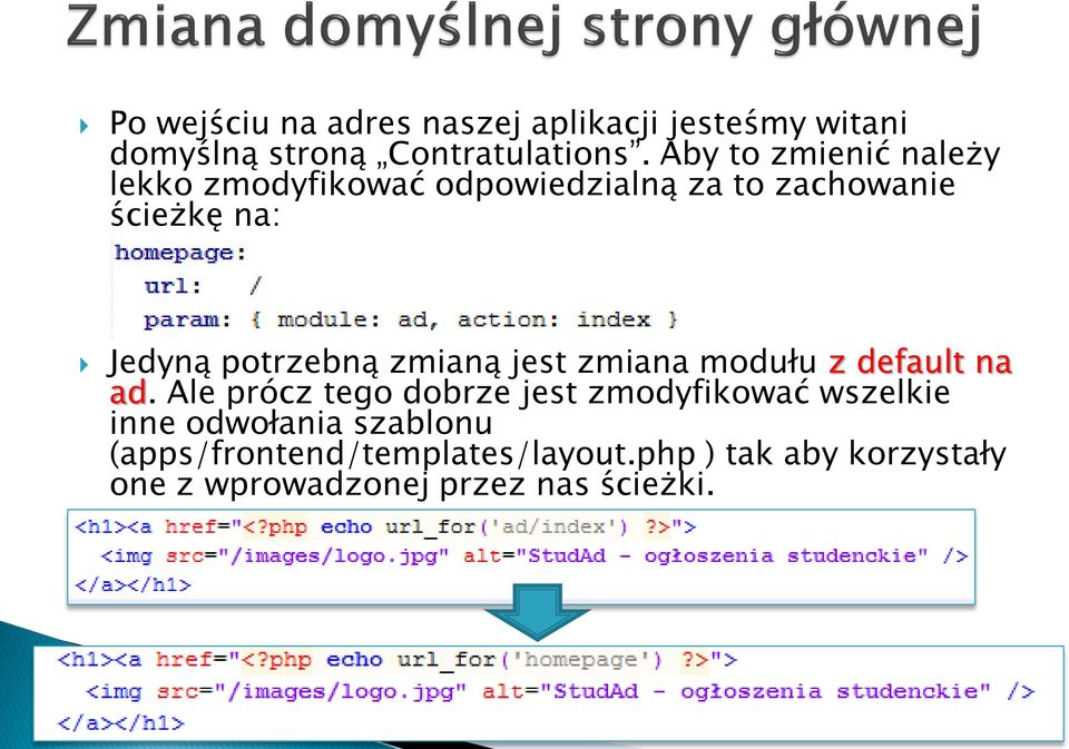 potrzebną zmianą jest zmiana modułu z default na ad.