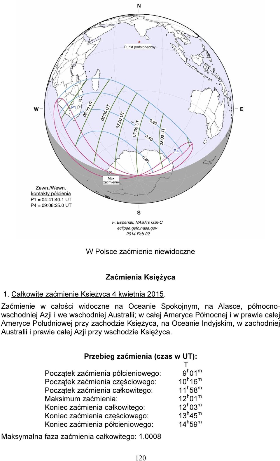 zachodzie Księżyca, na Oceanie Indyjskim, w zachodniej Australii i prawie całej Azji przy wschodzie Księżyca.