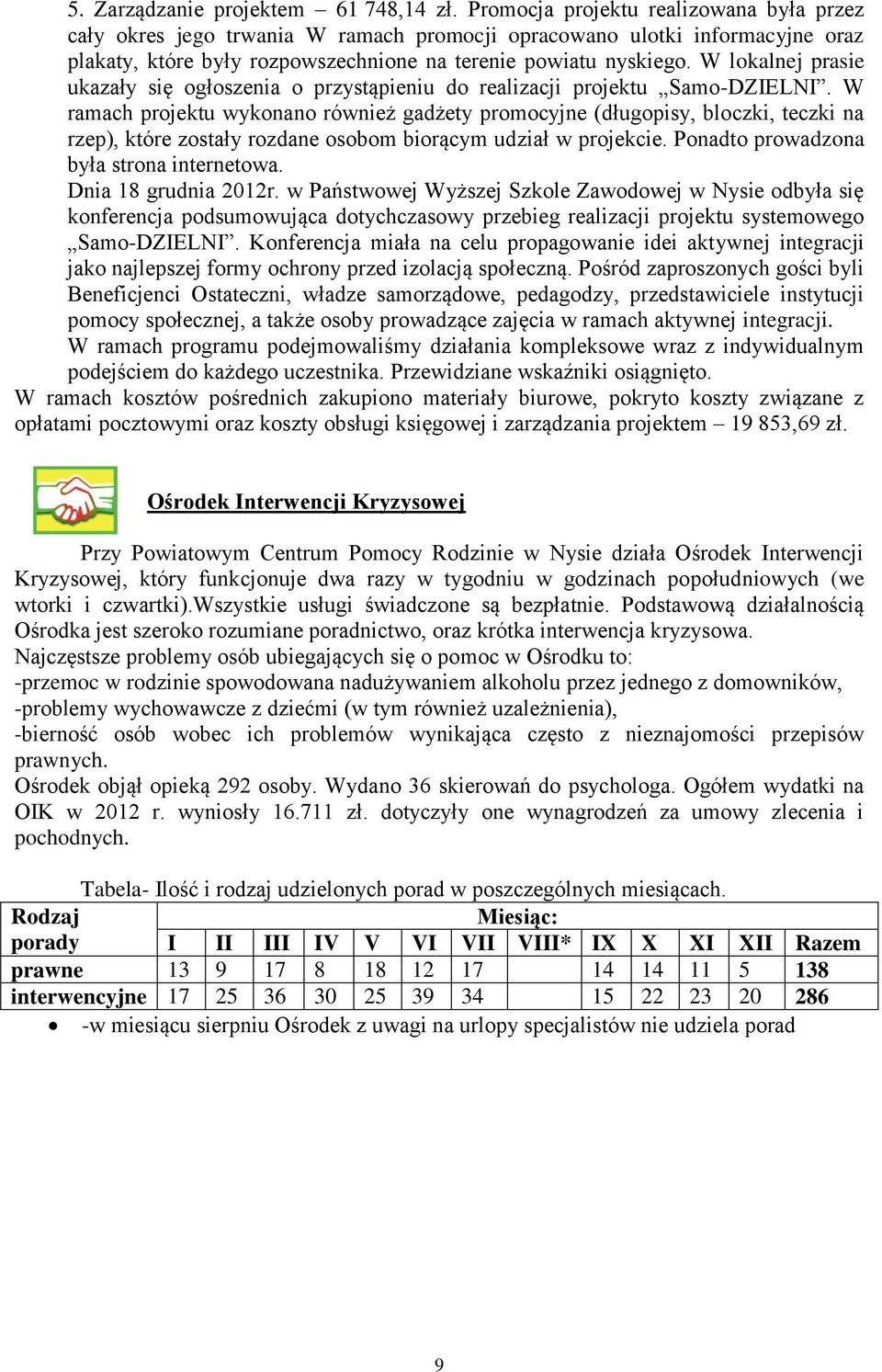 W lokalnej prasie ukazały się ogłoszenia o przystąpieniu do realizacji projektu Samo-DZIELNI.