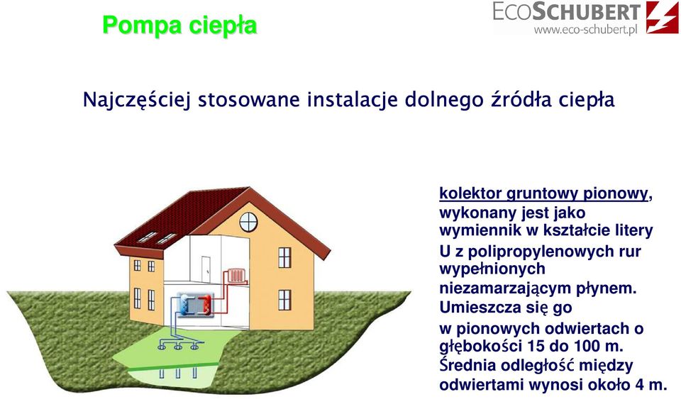 polipropylenowych rur wypełnionych niezamarzającym płynem.