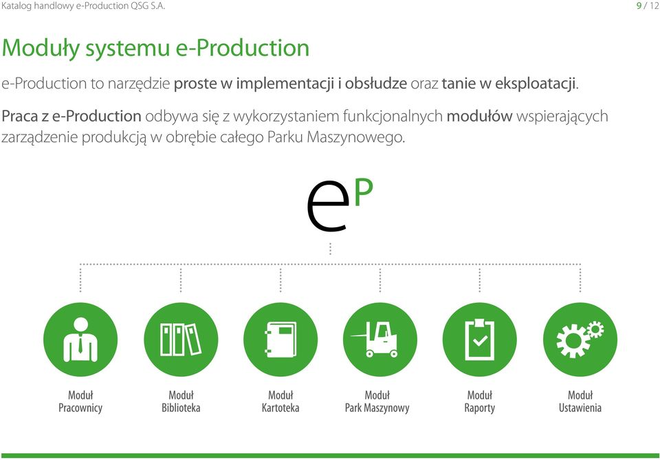 Praca z e-production odbywa się z wykorzystaniem funkcjonalnych