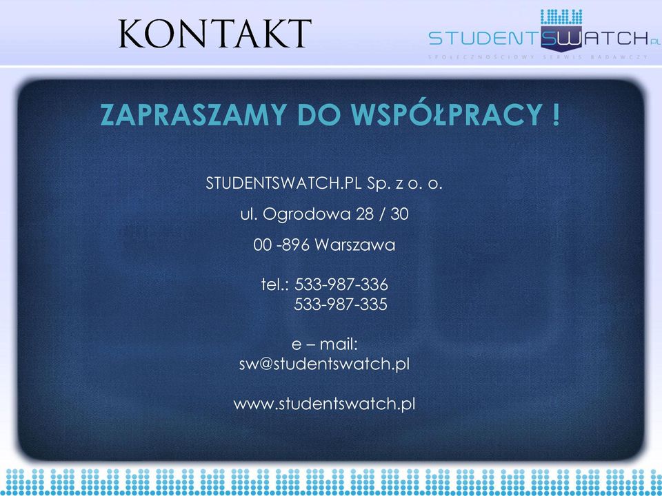 Ogrodowa 28 / 30 00-896 Warszawa tel.