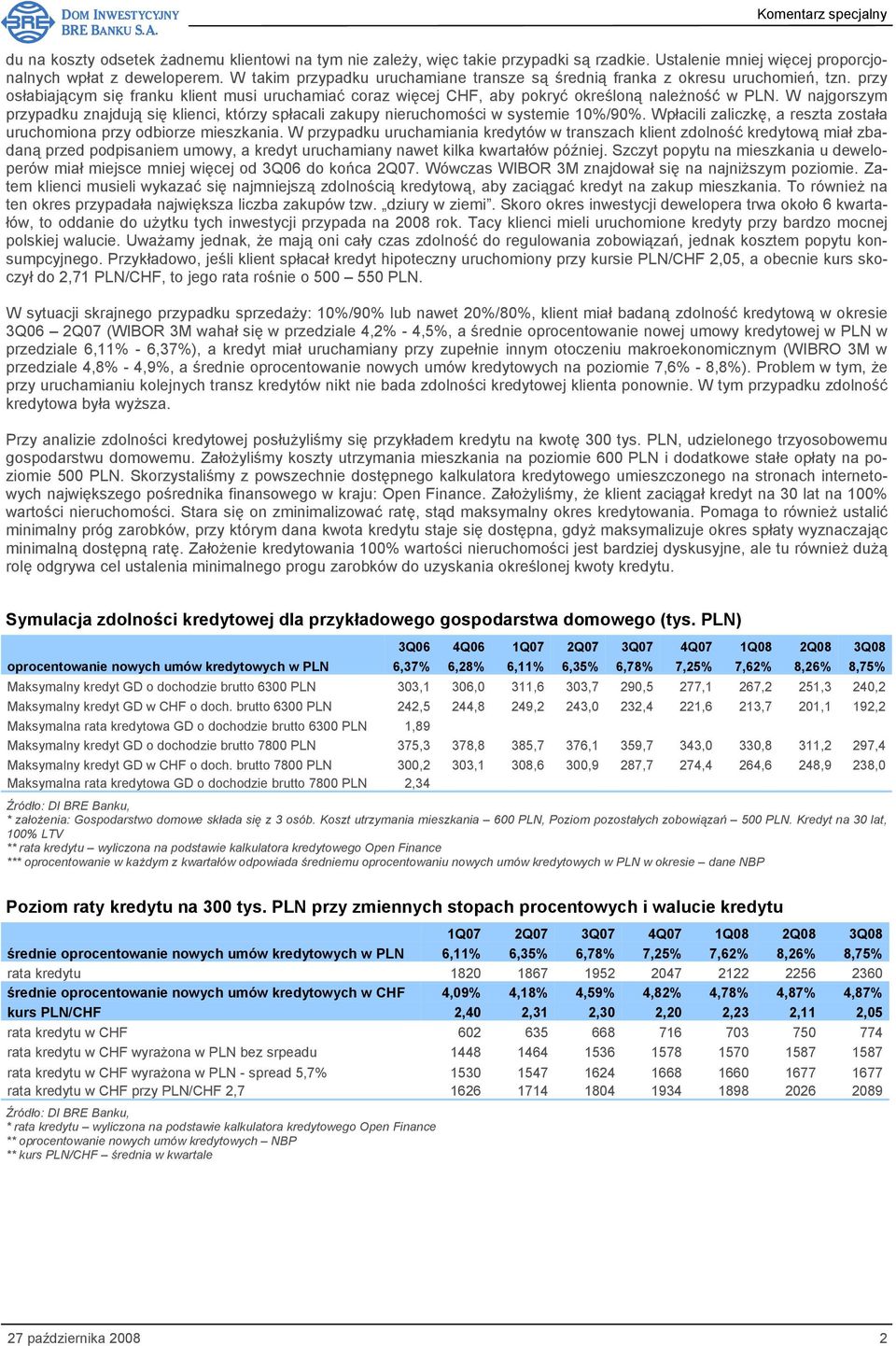 W najgorszym przypadku znajdują się klienci, którzy spłacali zakupy nieruchomości w systemie 10%/90%. Wpłacili zaliczkę, a reszta została uruchomiona przy odbiorze mieszkania.