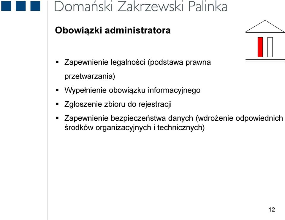 Zgłoszenie zbioru do rejestracji Zapewnienie bezpieczeństwa