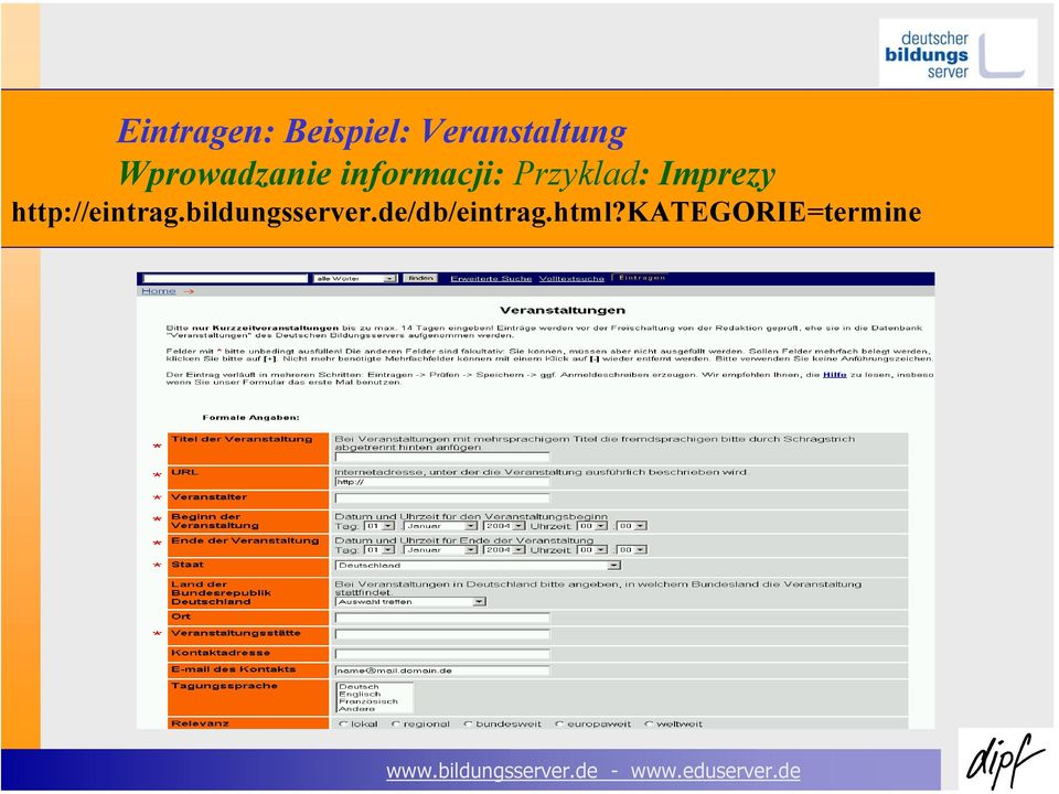 Imprezy http://eintrag.