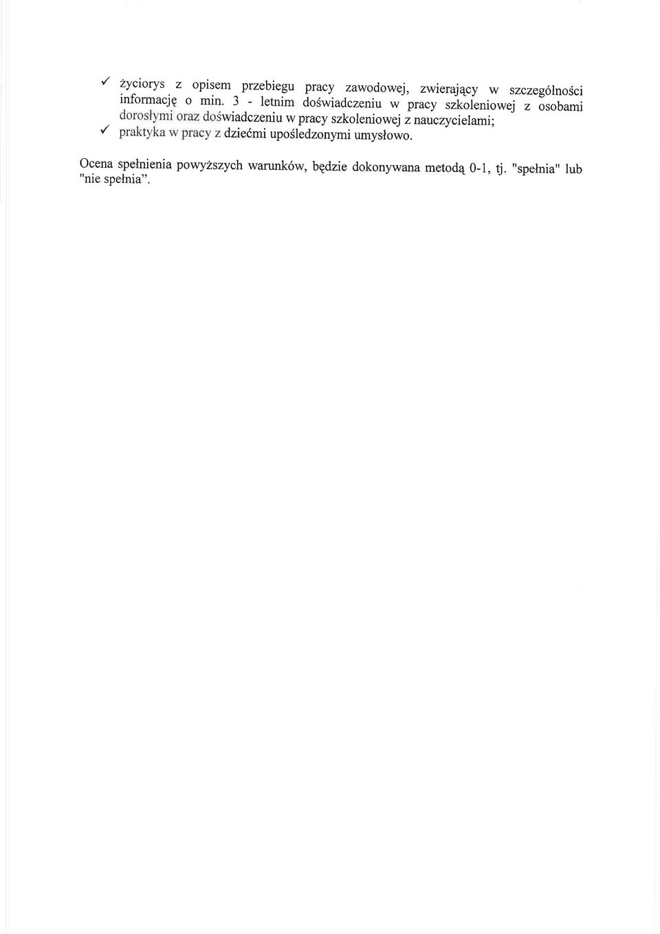 3 - letnim doswiadceniu w pracy skoleniowej osobami { wiadceniu w pracy