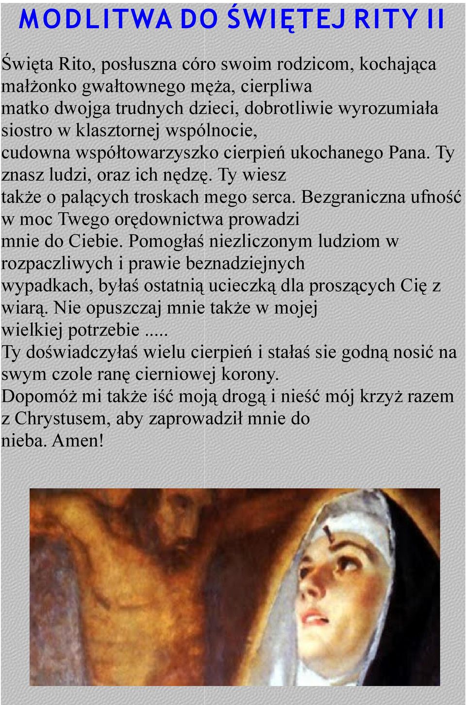 M ODLITWA DO ŚWIĘTEJ RITY - PDF Free Download