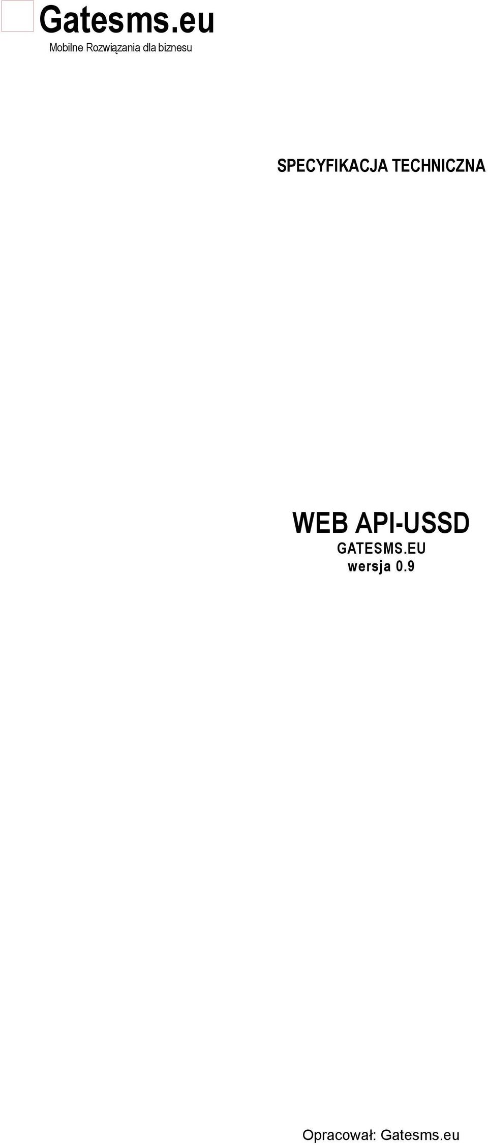 TECHNICZNA WEB API-USSD